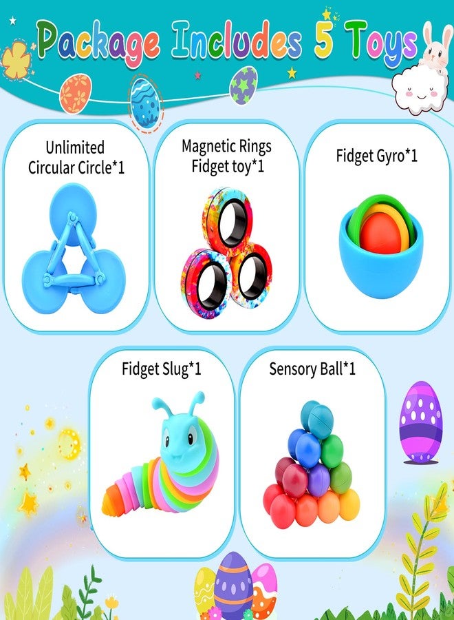 ASIOWELY Fidget Toys for Kids 8-12 Pack, Sensory Toys Set Easter Basket Stuffers for Teens Adults Autism, Fidget Slug, Sensory Ball Desk Toy Stress Relief Toys for ADHD Toddler - Image 5